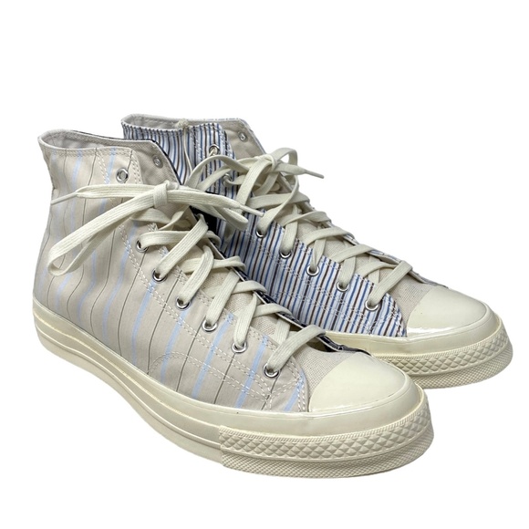 Converse Chuck 70 Retro Shoes For Men Skate High Stripes Canvas A00457C-WWSBBBBW - Picture 2 of 10